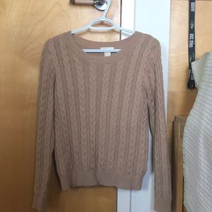 Tan knit sweater